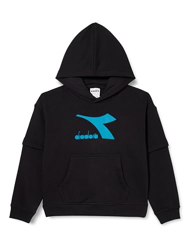 Diadora Jungen JB. Hoodie NEON, Schwarz, L von Diadora