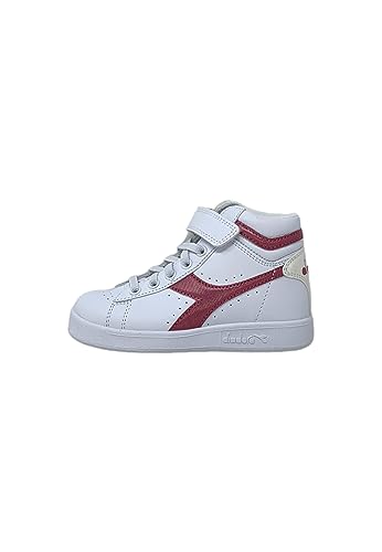 Diadora Jungen Mädchen Game P High Girl Ps Gymnastikschuh, White Claret Red, 28 EU von Diadora