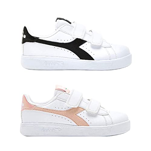 Diadora Game P Td Girl Gymnastikschuh, Weiß Pink Carnation, 22 EU von Diadora