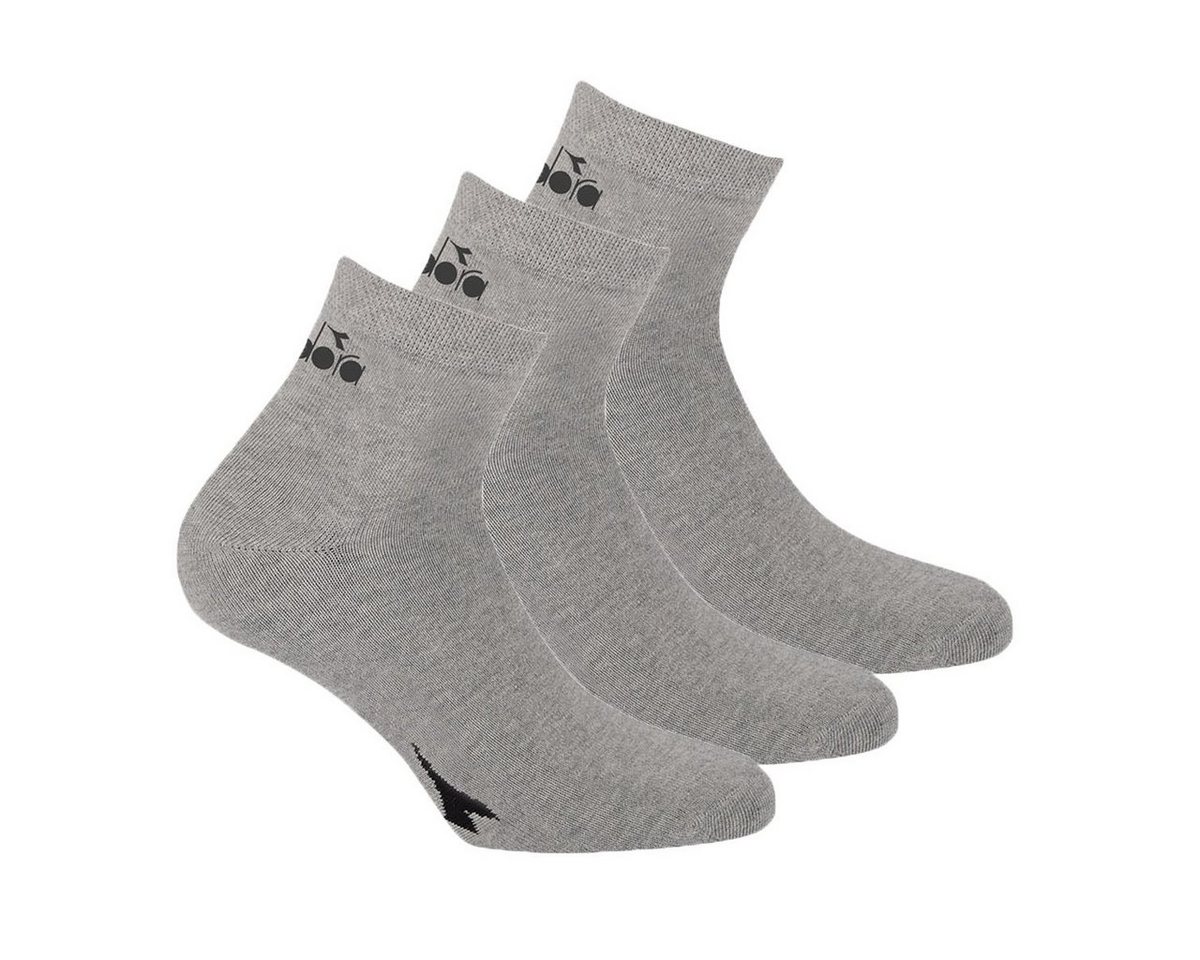 Diadora Kurzsocken Unisex Socken - 3er Pack, Quarter, Logo von Diadora