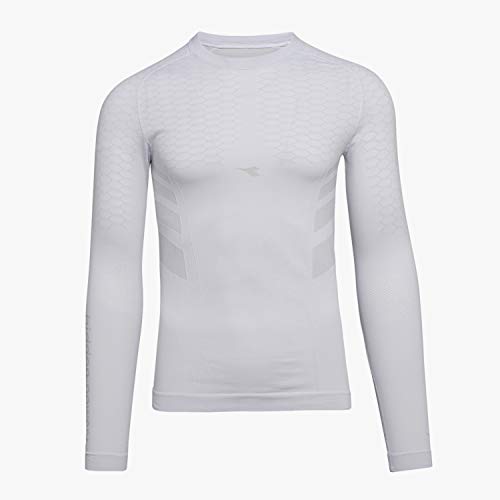 Diadora LS T-Shirt ACT - Herren SKI- & SPORTUNTERWÄSCHE - Hidden Power Active - Größe L/XL (Optical White) von Diadora