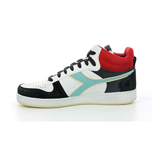 Diadora MAGIC BASKET DEMI LEGACY Bianco nero rosso verde Bianco Nero Rosso Viola/42 von Diadora