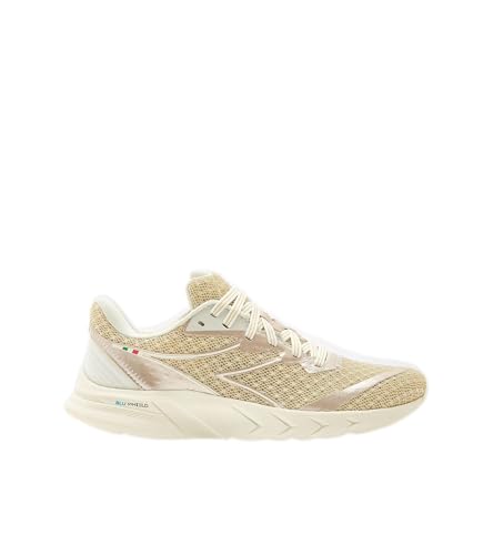 Diadora Mythos Blushield Volo 2 Damen-Laufschuh leicht und reaktionsfreudig, atmungsaktives Air-Mesh-Nylon, Blushield-Technologie, hervorragende D mpfung, Bright Gold/Whisper White, 38.5 EU von Diadora