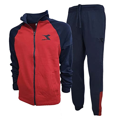 Diadora Overall Core Herren Trainingsanzug, Rot Blau, L von Diadora