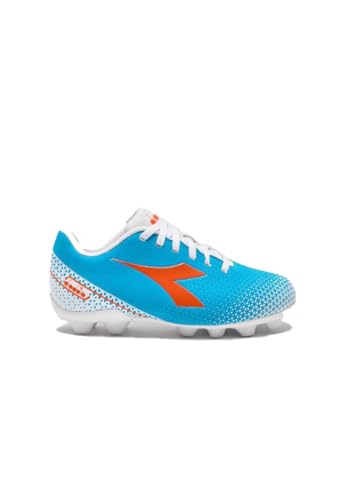 Diadora Pichichi 6 Md Jr Fussballschuh, Blue Fluo White Orange, 31.5 EU von Diadora