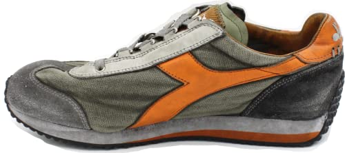 Diadora Snekers Lifestyle Heritage Equipe H Dirty Stone Wash Evo Herren und Damen, 70399 Green Loden, 41 EU von Diadora