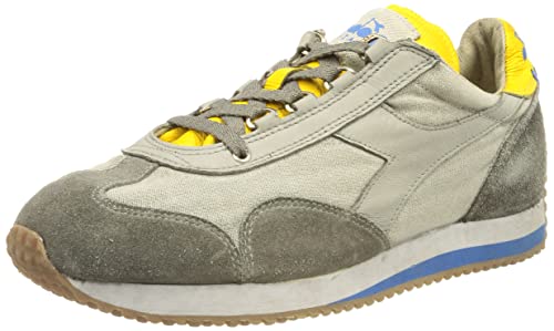 Diadora Snekers Lifestyle Heritage Equipe H Dirty Stone Wash Evo Herren und Damen, Winter White Bright Yellow, 38,5 EU von Diadora