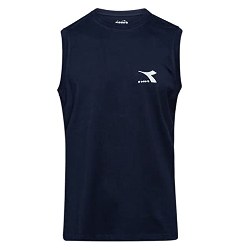 Diadora T-Shirt SL CORE Emaillierte Herren Tanktop Baumwolle Uni 102.179758, Classic Navy, 56 von Diadora