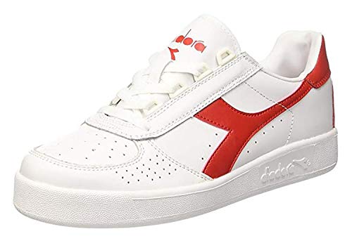 Diadora Unisex B. Elite Sneaker, Weiß/Rot, 41 EU von Diadora