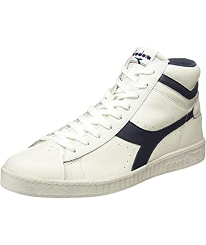 Diadora Unisex Game L High Waxed Hohe Sneaker, Weiß White Fogliame, 45 EU von Diadora