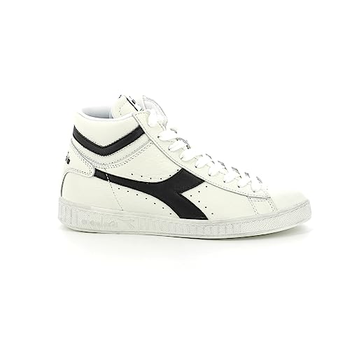 Diadora Unisex Game L High Waxed Hohe Sneaker, Weiß White Black, 45 EU von Diadora