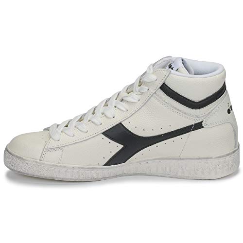 Diadora Unisex Game L High Waxed Hohe Sneaker, Weiß White Black, 45 EU von Diadora