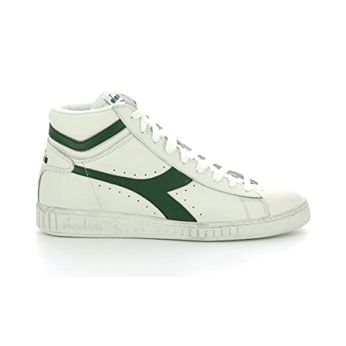 Diadora Unisex Game L High Waxed Hohe Sneaker, Weiß White Fogliame, 44.5 EU von Diadora