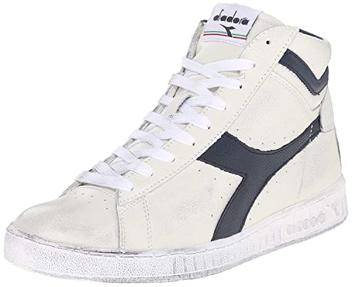 Diadora Unisex Game L High Waxed Hohe Sneaker, Weiß White Blue Caspian Sea, 36 EU von Diadora