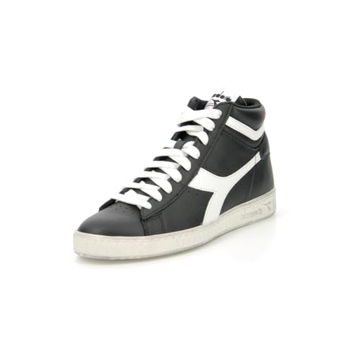 Diadora Unisex Game L HIGH Waxed Gymnastikschuh, Black/Cloud Dancer, 45 EU von Diadora