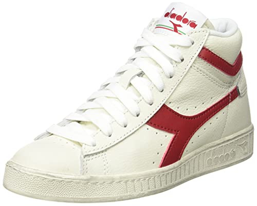 Diadora Unisex Game L High Waxed Hohe Sneaker, Weiß Rot, 45.5 EU von Diadora