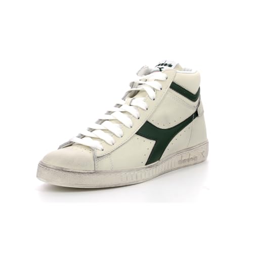 Diadora Unisex Game L High Waxed Hohe Sneaker, Weiß Grün, 38.5 EU von Diadora