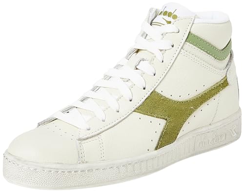 Diadora Unisex Game L High Waxed Suede Pop Gymnastikschuh, White Fern, 38 EU von Diadora