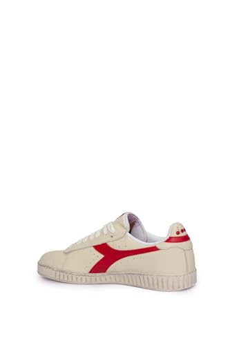 Diadora Unisex Game L Low Waxed Gymnastikschuh, White/Red Pepper, 38.5 EU von Diadora