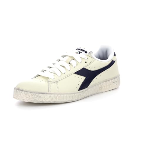 Diadora Unisex Game L Low Waxed Sneaker, Weiß/Blau, 36 EU von Diadora