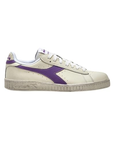 Diadora Unisex Game L Low Waxed Gymnastikschuh, White Violet Berry C6210, 44.5 EU von Diadora