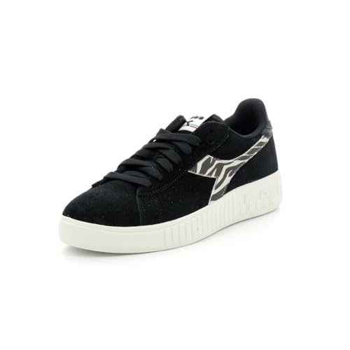 Diadora Damen Game Step Suede ANIMALIER Gymnastikschuh, Schwarz/Schwarz, 40.5 EU von Diadora