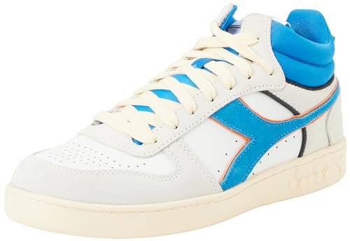 Diadora Unisex Magic Basket Demi Cut Suede Leder Gymnastikschuh, Royal White, 38 EU von Diadora