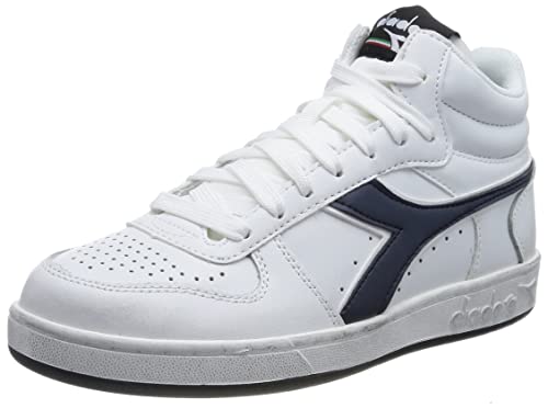 Diadora Unisex Magic Basket Demi Icona Gymnastikschuh, White Blue Caspian Sea, 38.5 EU von Diadora