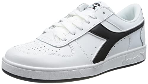 Diadora Unisex Magic Basket Low Icona Gymnastikschuh, Weiß, Schwarz, 42 EU von Diadora