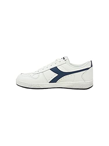 Diadora Unisex Magic Basket Low Icona Gymnastikschuh, Weiß Weiß Blue Caspian Sea, 41 EU von Diadora