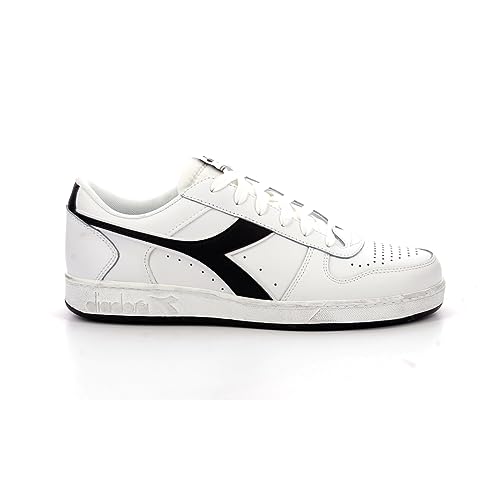 Diadora Unisex Magic Basket Low Icona Gymnastikschuh, Weiß und Schwarz, 43 EU von Diadora