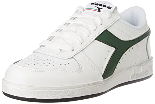 Diadora Unisex Magic Basket Low Icona Gymnastikschuh, Weißes Blattwerk, 42 EU von Diadora