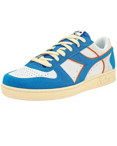 Diadora Unisex Magic Basket Low Suede Leather Gymnastikschuh, Royal White, 43 EU von Diadora