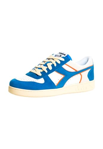 Diadora Unisex Magic Basket Low Suede Leather Gymnastikschuh, Royal White, 44.5 EU von Diadora