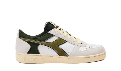 Diadora Unisex Magic Basket Low Suede Leather Gymnastikschuh, Weiß, 44.5 EU von Diadora