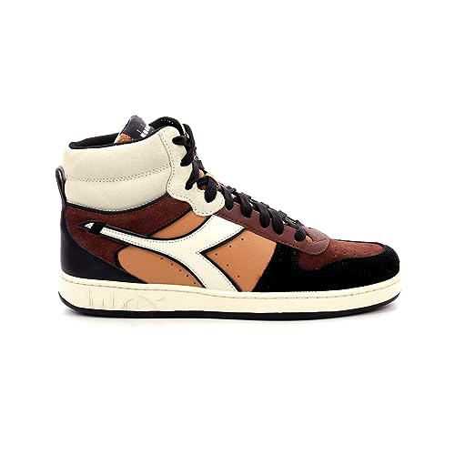 Diadora Unisex Magic Basket MID Twin Gymnastikschuh, Black/ORANGE Burnt, 44 EU von Diadora