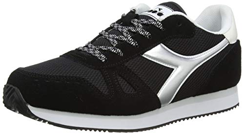 Diadora Unisex Simple Run WN Oxford-Schuh, Schwarz/Weiß, 38.5 EU von Diadora