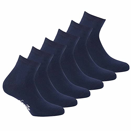 Diadora Unisex Socken, 6er Pack - Sportsocken, Baumwolle, Mehrfachpackung, Logo, einfarbig Dunkelblau 39-42 von Diadora