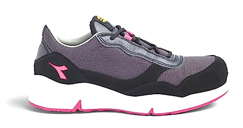 Diadora Utility Athena Text Low S1PL FO SR ESD, Arbeitsschuh für Damen, Schwarz Fuchsia, 38 EU von UTILITY DIADORA