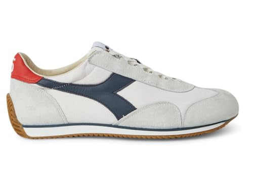 Equipe h canvas stone wash - 46 - c4656-bianco-blu von diadora heritage