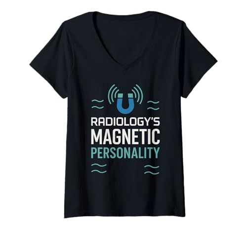 Damen MRT-Technologe Radiologie Magnetresonanztomographie Pride T-Shirt mit V-Ausschnitt Damen MRT-Technologe Radiologie Magnetresonanztomographie Pride T-Shirt mit V-Ausschnitt von Diagnostic Imaging Magnetic Field Brain Scan