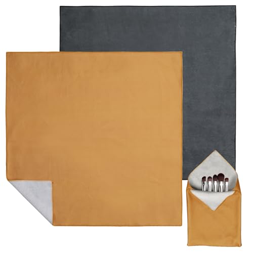 Diakey 2 Stück selbstklebende Make-up-Tasche aus magischem Stoff, 55 x 55 cm, kratzfeste Objektiv-Kamera-Verpackung, Kosmetiktasche, Organizer, offen, flach liegend für Reise-Kulturartikel, Schwarz Diakey 2 Stück selbstklebende Make-up-Tasche aus magischem Stoff, 55 x 55 cm, kratzfeste Objektiv-Kamera-Verpackung, Kosmetiktasche, Organizer, offen, flach liegend für Reise-Kulturartikel, Schwarz von Diakey