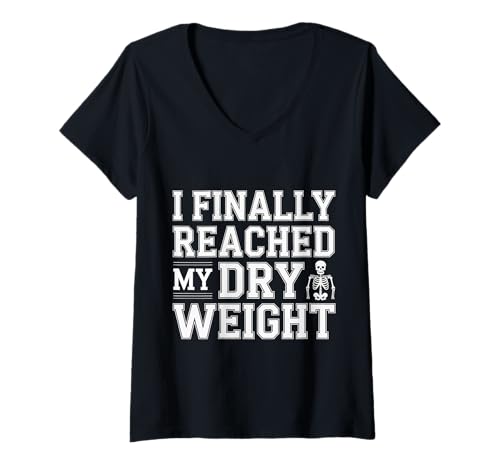 Damen I Finally Reached My Dry Weight Dialysepatient - T-Shirt mit V-Ausschnitt Damen I Finally Reached My Dry Weight Dialysepatient - T-Shirt mit V-Ausschnitt von Dialysebehandlung Journey Humor