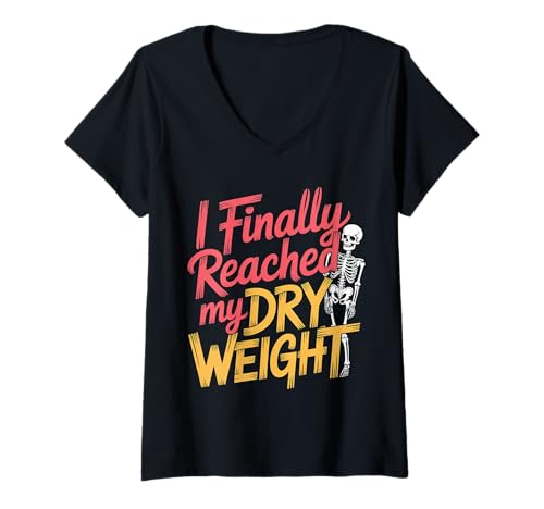 Damen I Finally Reached My Dry Weight Dialysepatient |- T-Shirt mit V-Ausschnitt Damen I Finally Reached My Dry Weight Dialysepatient |- T-Shirt mit V-Ausschnitt von Dialysebehandlung Journey Humor