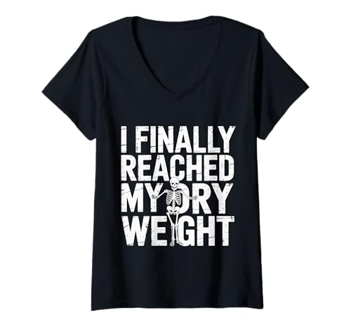 Damen I Finally Reached My Dry Weight Dialysepatient - T-Shirt mit V-Ausschnitt Damen I Finally Reached My Dry Weight Dialysepatient - T-Shirt mit V-Ausschnitt von Dialysebehandlung Journey Humor