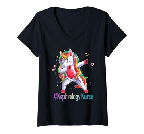 Damen Hämodialyse Nephrologie Krankenschwester Dialyse-Techniker T-Shirt mit V-Ausschnitt Damen Hämodialyse Nephrologie Krankenschwester Dialyse-Techniker T-Shirt mit V-Ausschnitt von Dialysis Nephrology Nurse