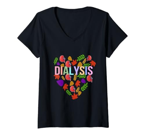 Damen Dialysis Tech - Nephrologie-Hämodialyse-Techniker T-Shirt mit V-Ausschnitt von Dialysis