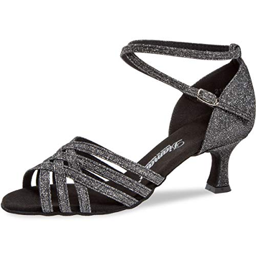 Diamant TANZSCHUHMANUFAKTUR Damen 008-077-519 Tanzschuh, Schwarz Silber, 36 2/3 EU von Diamant TANZSCHUHMANUFAKTUR