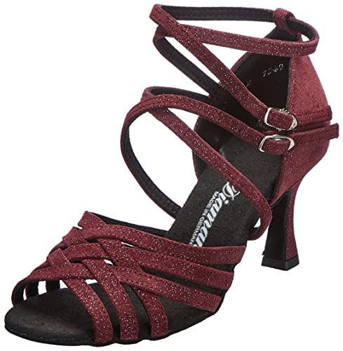 Diamant TANZSCHUHMANUFAKTUR Damen 108-087-567 Tanzschuh, Bordeaux Glitzer, 40 EU von Diamant TANZSCHUHMANUFAKTUR