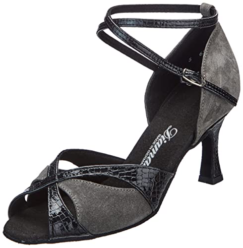 Diamant TANZSCHUHMANUFAKTUR Damen 141-087-414 Tanzschuh, Grau Schwarz, 39 1/3 EU von Diamant